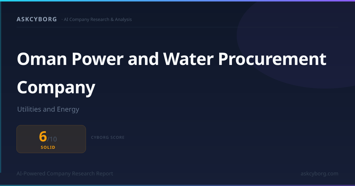 Oman Power and Water Procurement Company (OPWP) Business Model & Cy ...