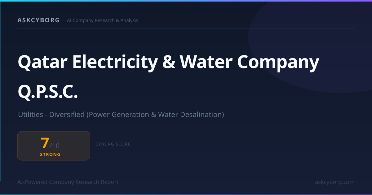 Qatar Electricity & Water Company Q.P.S.C. Business Model & Cyborg ...
